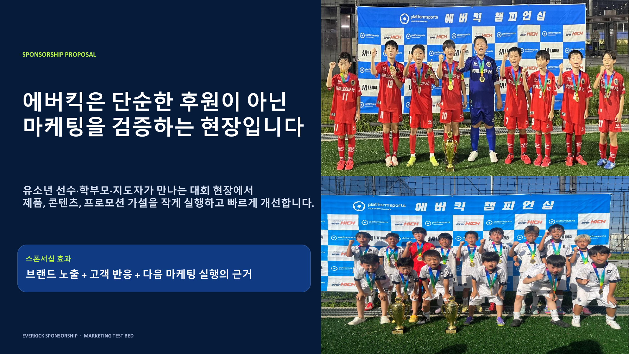 스폰서십 제안 자료 8페이지, 마케팅을 검증하는 현장
